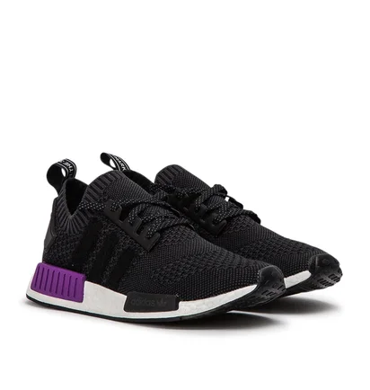 adidas NMD_R1 Primeknit (Schwarz / Lila)