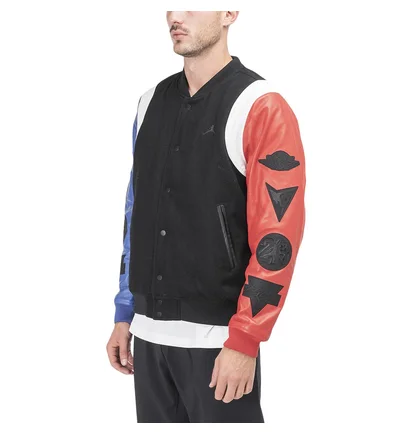 Air Jordan DNA Varsity Jacket (Schwarz / Rot / Blau)