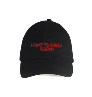 NASASEASONS Cap 'I Came To Break Hearts' (Schwarz / Rot)