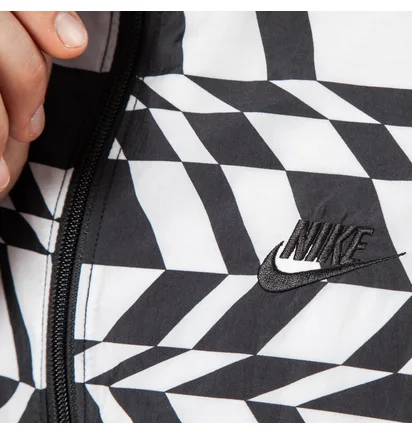 Nike AOP Swoosh Woven Halfzip Jacket (weiß / schwarz)