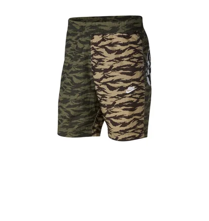 Nike NSW Printed Swoosh Woven Shorts (oliv / weiß)