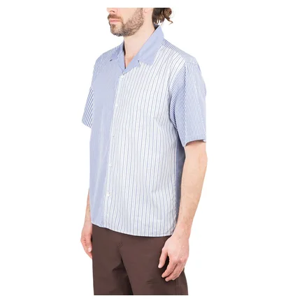 Norse Projects Carsten SS Poplin Shirt (Blau / Weiß)