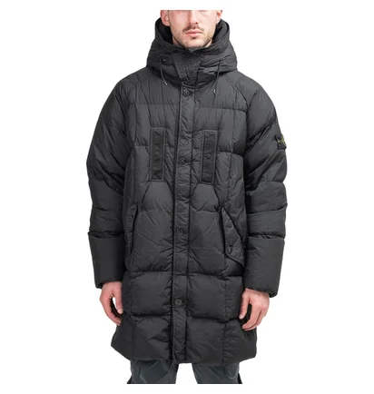 Stone Island Garment Dyed Crinkle Down Jacket (Schwarz)