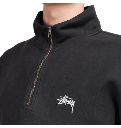 Stüssy Overdyed Mock Sweater (Schwarz)