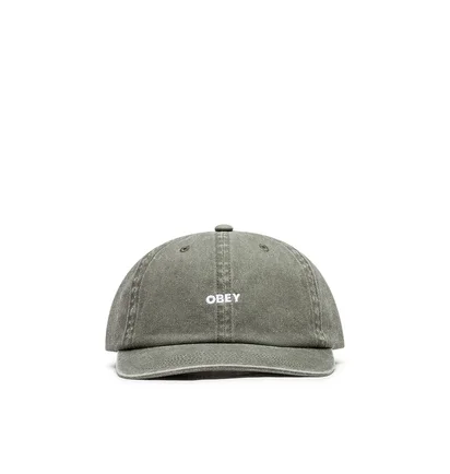 Obey Pigment Bold 6 Panel Strapback (Oliv)