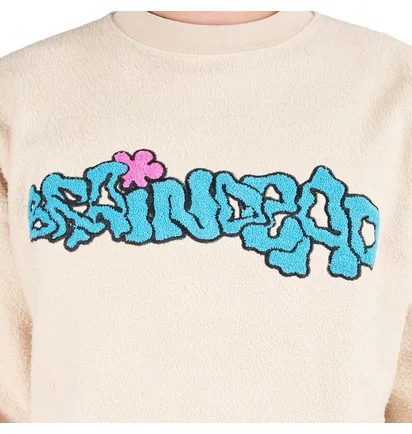 Brain Dead Slime Reverse Fleece Crewneck (Natur)