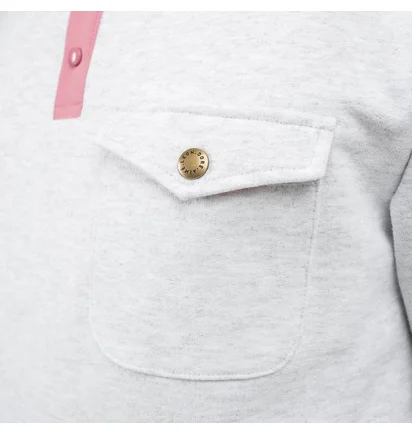 Aimé Leon Dore Half Button Sweatshirt (Hellgrau)