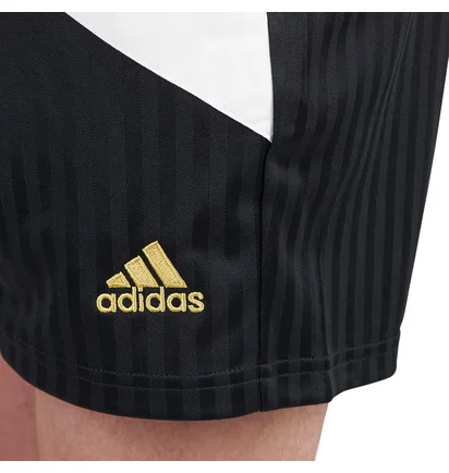 adidas Juventus Icon Shorts (Schwarz / Weiß / Gold)