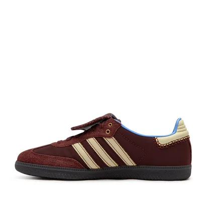 adidas x Wales Bonner Nylon Samba (Weinrot / Beige / Blau)