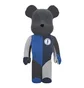 Medicom x Loopwheeler 1000% Be@rbrick Toy (Blau / Grau)