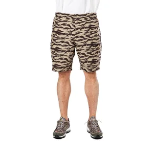 Nike NSW Printed Swoosh Woven Shorts (Khaki / Schwarz)