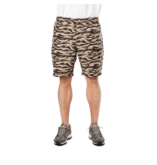 Nike NSW Printed Swoosh Woven Shorts (Khaki / Schwarz)
