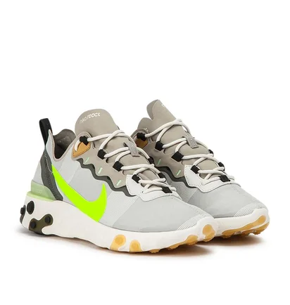 Nike React Element 55 (Grau / Neongelb)