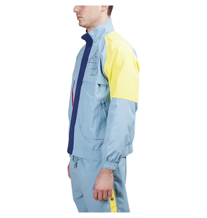 Aimé Leon Dore Color Blocked Nylon Windbreaker (Blau)