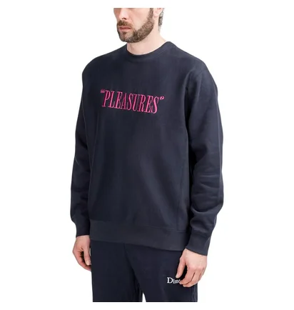 Pleasures Balance Embroidered Premium Crewneck (Navy)