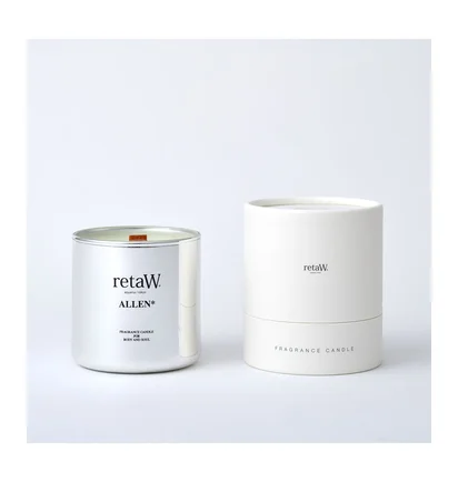 retaW Fragrance Candle 'Allen' (Metallic Silver)