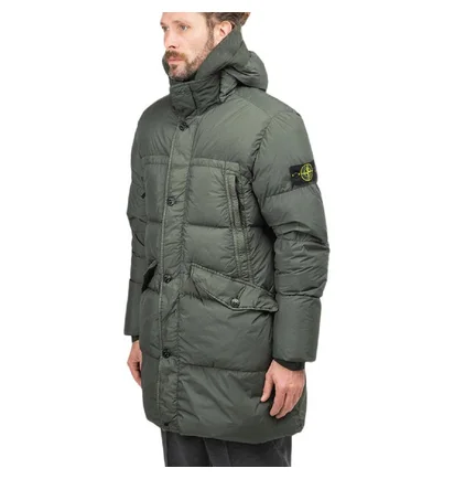 Stone Island Garment Dyed Crinkle Reps NY Down Jacket (Dunkelgrün)