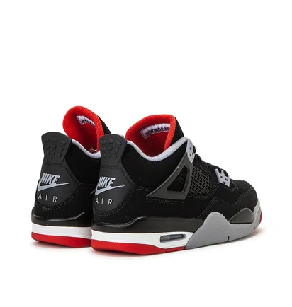 Air Jordan 4 Retro (GS) 'Black Cement' (Schwarz / Rot)
