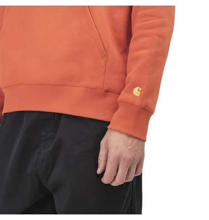 Carhartt WIP Hooded Chase Sweatshirt (Orange)