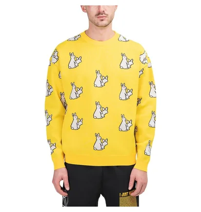 FR2 Rabbits Pattern Knit Top (Gelb)