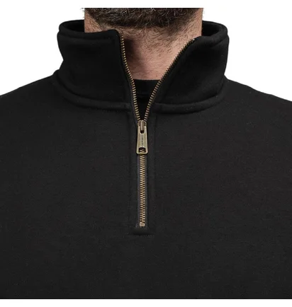 Carhartt WIP Chase Neck Zip Sweatshirt (Schwarz / Gold)