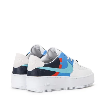 Nike WMNS Air Force 1 Sage Low LX (Weiß / Blau / Navy)