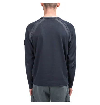 Stone Island Reversible Knit Pullover (Navy)