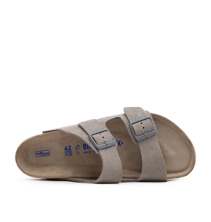 Birkenstock Arizona Soft Footbed Suede (Hellgrau)
