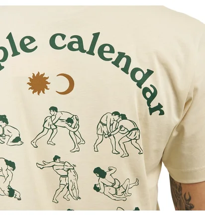 Carne Bollente Couple Calendar T-Shirt (Beige)
