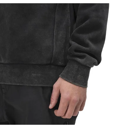 Chrystie NYC Acid Wash Hoodie (Schwarz)