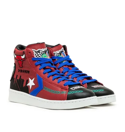 Converse x Chinatown Market 'Chicago Bulls Championship Jacket' Pro Leather Hi (Rot)