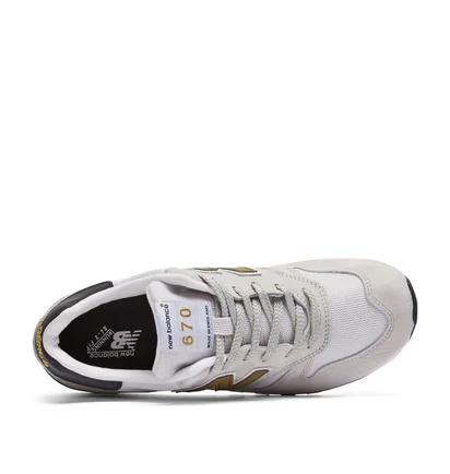 New Balance M670 OWG 'Made in England' (Weiß / Gold / Schwarz)