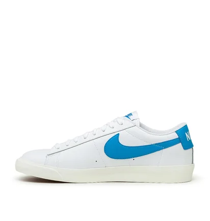 Nike Blazer Low Leather (Weiß / Hellblau)