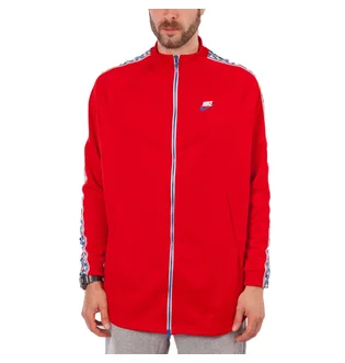 Nike NSW Taped Track Jacket Poly (Rot / Weiß)