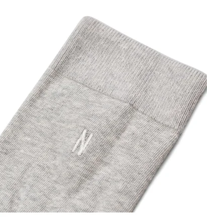 Norse Projects Bjarki Fine Rib (Grau Meliert) (One Size)