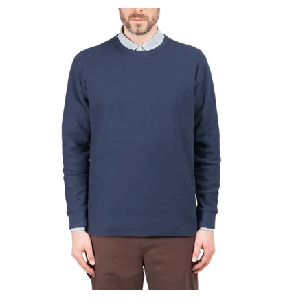 Norse Projects Johannes Compact Waffle Longsleeve (Navy)