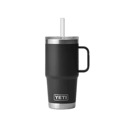 Yeti Rambler 25oz Straw Mug (Schwarz)