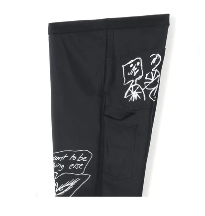 Brain Dead Printed Canvas Carpenter Pant (Schwarz)