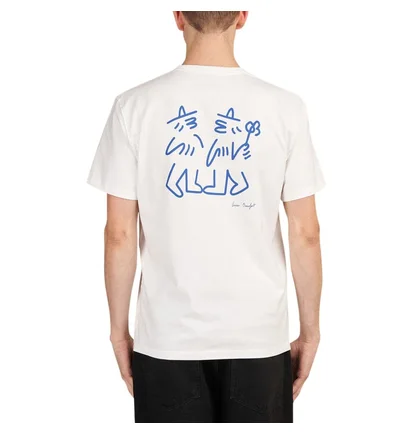 Clae x Lucas Beaufort T-Shirt (Weiß / Blau)