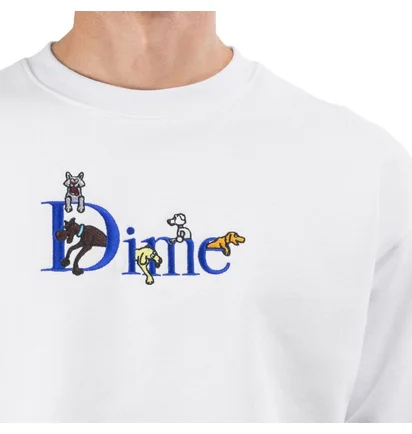 Dime Dog Classic Logo Crewneck (Weiß)
