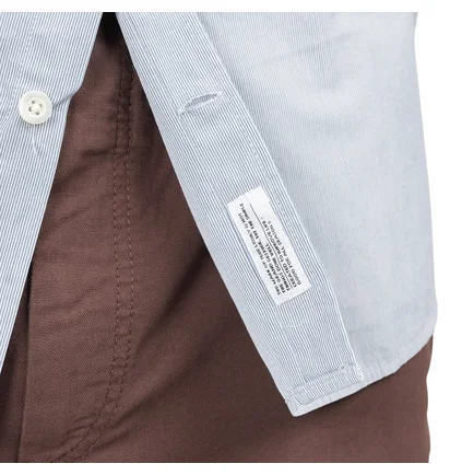 Norse Projects Villads Micro Stripe Shirt (Hellblau)