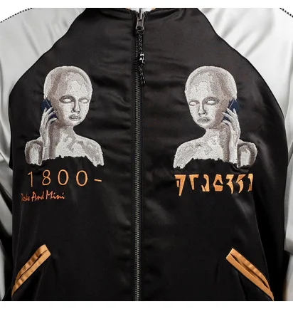 P.A.M. Team Work Reversible Satin Jacket (Schwarz / Grau)