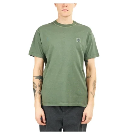 Stone Island Fissato DYE Treatment T-Shirt (Dunkelgrün)