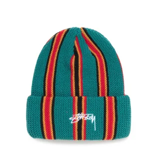 Stüssy Vertical Stripe Cuff Beanie (Türkis)