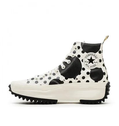 Converse Run Star Hike Platform Polka (Weiss / Schwarz)