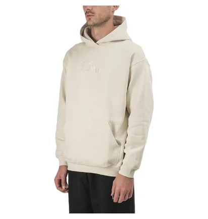 Dime Classic Logo Embroidered Hoodie (Creme)