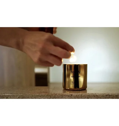 retaW Fragrance Candle 'Evelyn' (Metallic Gold)