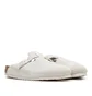Birkenstock Boston Soft Footbed Suede Leather Regular (Beige)