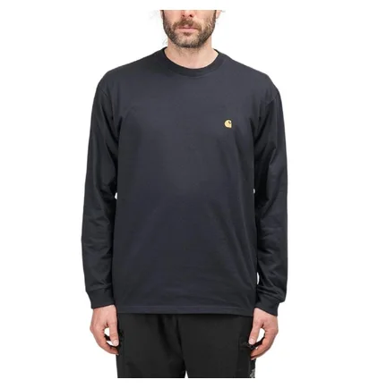Carhartt WIP L/S Chase T-Shirt (Navy / Gold)