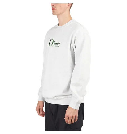 Dime Classic Embroidered Crewneck (Grau)